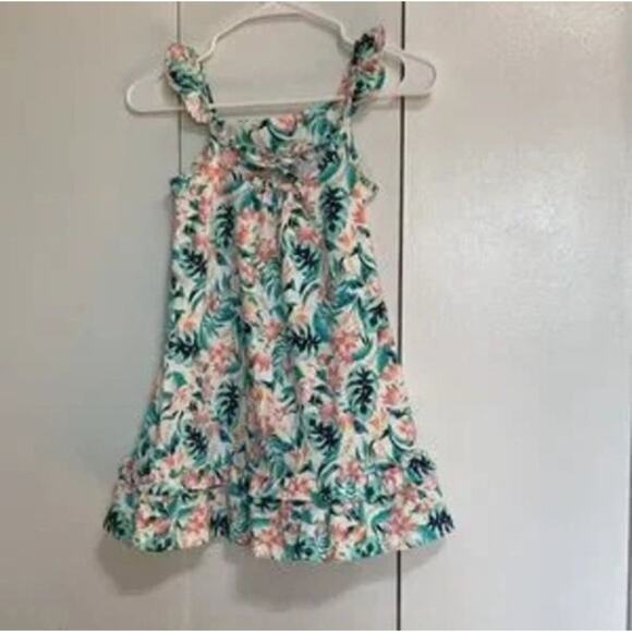Tommy Bahama Tropical Floral Sleeveless Dress 2T Set of 2 Twins Multiples - Picture 3 of 15